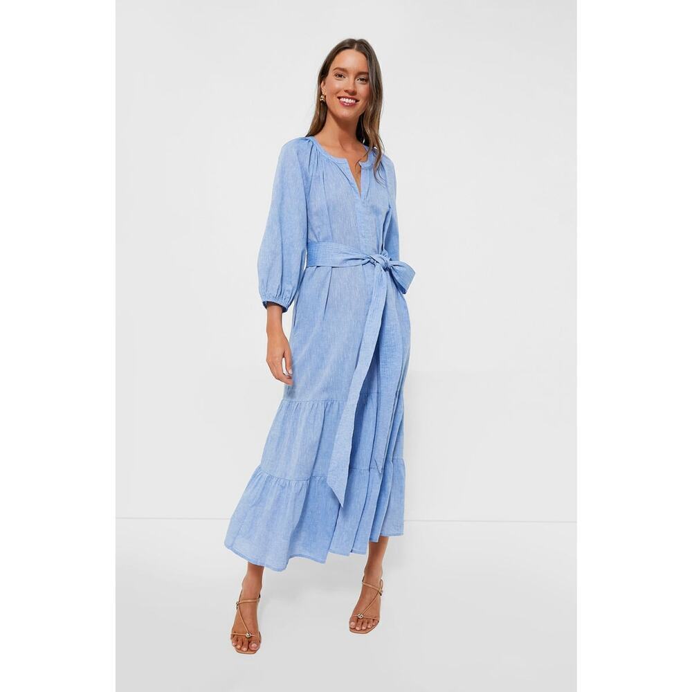 TUCKERNUCK Chambray Lyles Dress Size XS NWT Retail $228 Tuckernuck